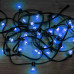 Гирлянда LED Galaxy Bulb String 10м, черный КАУЧУК, 30 ламп*6 LED СИНИЕ, влагостойкая IP54, SL331-323