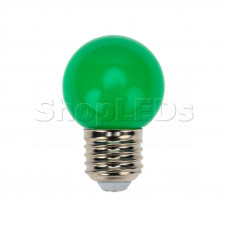 Лампа шар e27 3 LED ∅45мм - зеленая